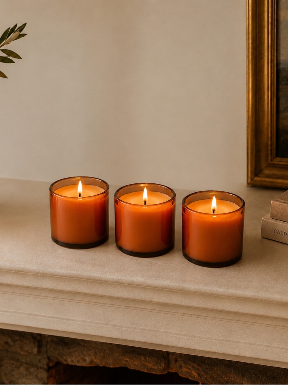 Bastide La Triple Flamme Ambre Soir Trio Scented Candles